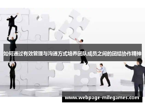 如何通过有效管理与沟通方式培养团队成员之间的团结协作精神